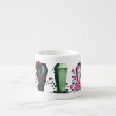 Expresso Tasse de café goth rose boug whimsigoth (Devant)