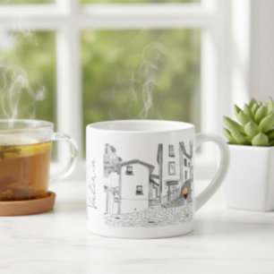 Expresso Tasse d'espresso personnalisée avec paysage urbain