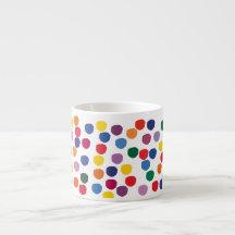 Tasse d'espressotasse de Jumbo à points colorés