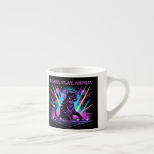 Expresso Tasse DJ Chat Paws Play Repeat Cadeau Drôle pour