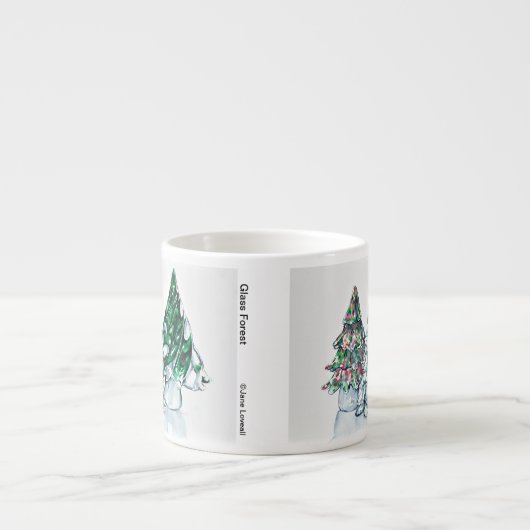 Expresso Tasse en verre de café express de forêt (Devant)