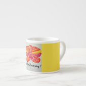 Expresso Tasse jaune d'orchidée de café express (Devant droit)