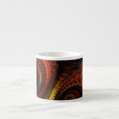 Expresso Tasse noire et orange de café express d'art de (Devant)