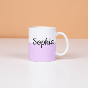 Expresso Tasse personnalisée au pastel avec nom, cadeau de