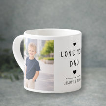 Tasse personnalisée avec 2 photos en collage moder