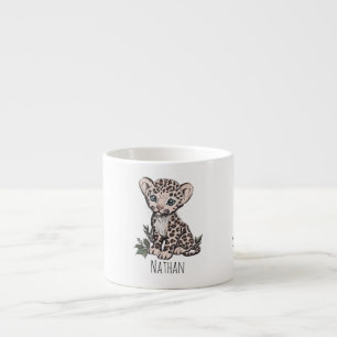 Expresso Tasse pour enfants avec un bébé léopard mignon