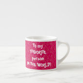 Expresso Tasse rouge faite sur commande d'expresso (Droite)