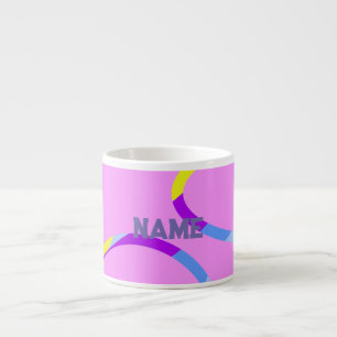 Expresso Tasse Spéciale Boucles Roses Avec Un Nom