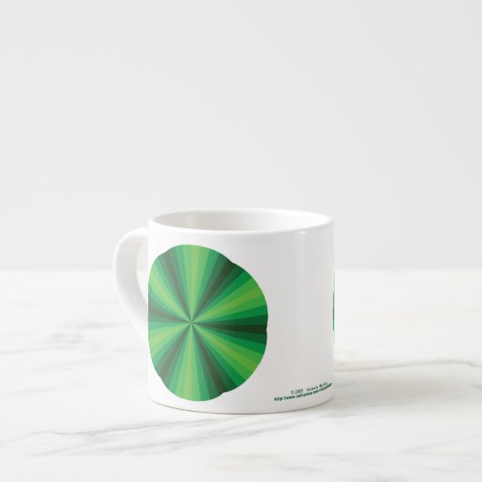 Expresso Tasse spéciale Illusion Optique Verte (Devant gauche)