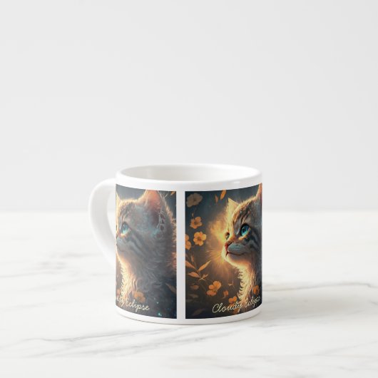 Expresso Tasse spéciale Kit Chat Aura Ensoleillée (Devant gauche)