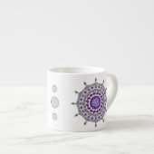 Expresso Tasse spéciale Mehndi Fantasy Argent (Devant droit)