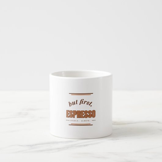 Expresso Tasse spéciale rétro But First Espresso 6 oz (Devant)