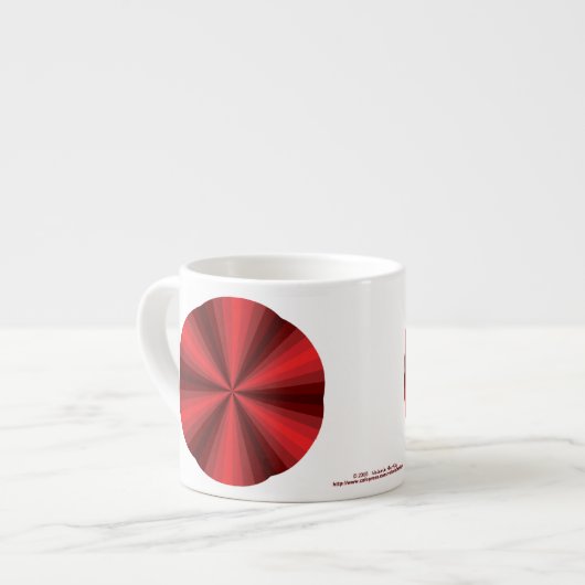 Expresso Tasse spéciale rouge illusion optique (Devant gauche)