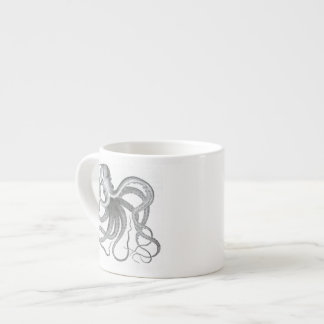 Expresso Tasse vintage de tasse de dessin de poulpe