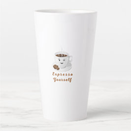Expresso Yourself – Funny Smiling Coffee Tee Latte Mok