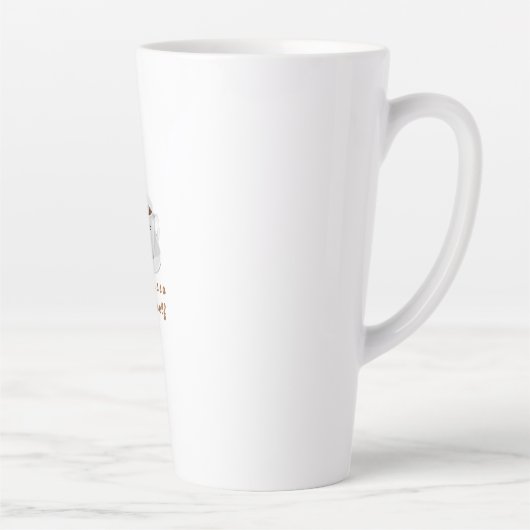 Expresso Yourself – Funny Smiling Coffee Tee Latte Mok (Rechts)