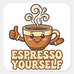 Exprimez-vous — Autocollant de café stoïcien du ma