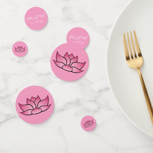 Exquis Lotus dans Confetti Table Rose (Groupe)