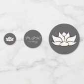 Exquis Lotus en Table Blanche Confetti (Derrière)