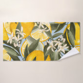 Exquis motif aux fruits jaunes bergamot, cit (Serviette de bain)