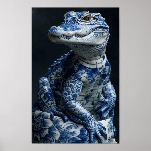 Exquise Albino Alligator Poster d'Art - Complet (Devant)