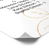 Exquise Automne Floral Alphabétique Tableau de siè (Coin)