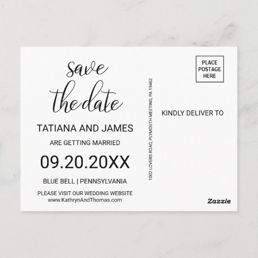 Exquise automne floral Enregistrer la carte de dat (Dos)