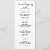 Exquise Automne Floral Wedding Programme (Dos)