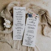 Exquise Automne Floral Wedding Programme