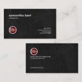 Exquise Charcoal Marble Tile CEO Visitekaartje (Voorkant / Achterkant)