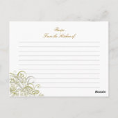 Exquise Fête des mariées d'or baroque Carte Recett (Dos)