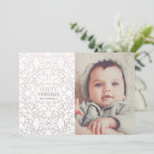 Exquise Fils en Bronze Carte de Noël (Debout devant)