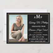 Exquise Gold Foil Graduation Invitation (Dos)