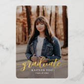 Exquise Goût Foil Graduation Invitation (Recto)