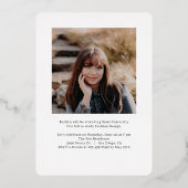 Exquise Goût Foil Graduation Invitation Foil In (Verso)