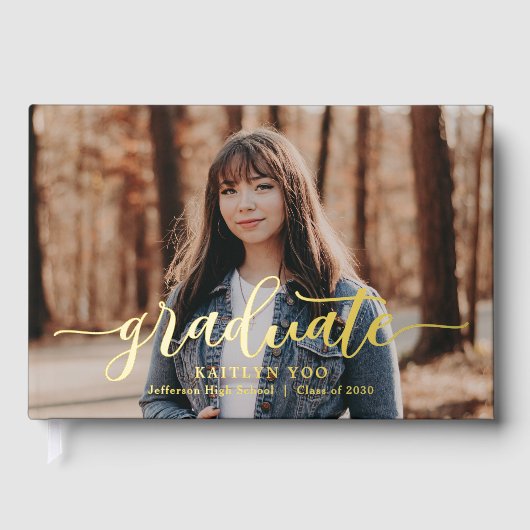 Exquise Goût Foil Photo Graduation Livre d'invités (Recto)