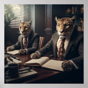 Exquise Legal Warriors: Twee Jaguars in Suits Pos Poster