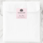 Exquise Lotus Pastel Pink Candle Labels (Tas)