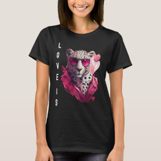 Exquise Love is with Heart Animal Valentijns's da T-shirt