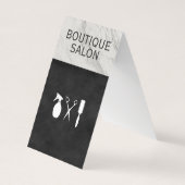 Exquise Lux Texture Monogram en marble Trim Visitekaartjes (Achterkant)