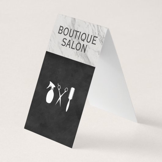 Exquise Lux Texture Monogram en marble Trim Visitekaartjes (Achterkant)