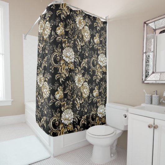 Exquise Peonies Shower Curtains Douchegordijn (In situ)