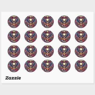 Exquise schedel en Botten Traditionele Artistry 🎨 Ronde Sticker