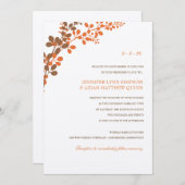 Exquise Vins (Bronze & Orange) Invitation (Devant / Derrière)