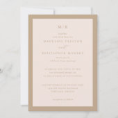 Exquisite Beige Calligraphy Invitation (Devant)
