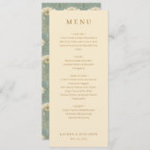 Exquisite Beige Calligraphy Menu (Devant / Derrière)