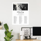 Exquisite Black White Elegant Wedding Anniversarie Poster (Thuiskantoor)