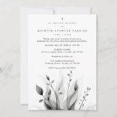 Exquisite Black & White Overlapping Leaves flowers Kaart (Voorkant)