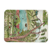 Exquisite botanische tuinoasis-Waterverf Magneet (Horizontaal)