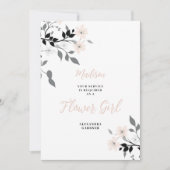 Exquisite Chic Floral Bunch Wedding Flower Girl Kaart (Voorkant)